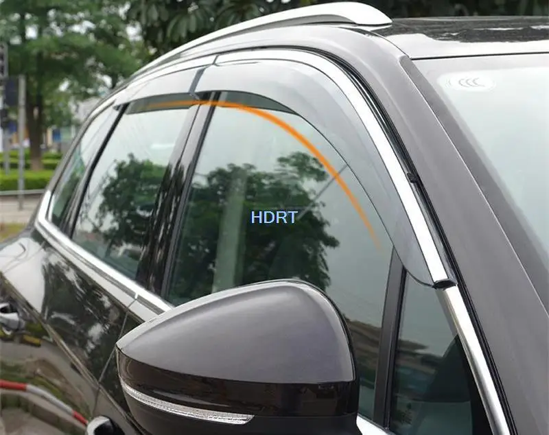 

For Volkswagen VW Touareg 2011-2021 Car Styling Exterior Visor Vent Shades Window Sun Rain Guard Deflector Protector Accessories