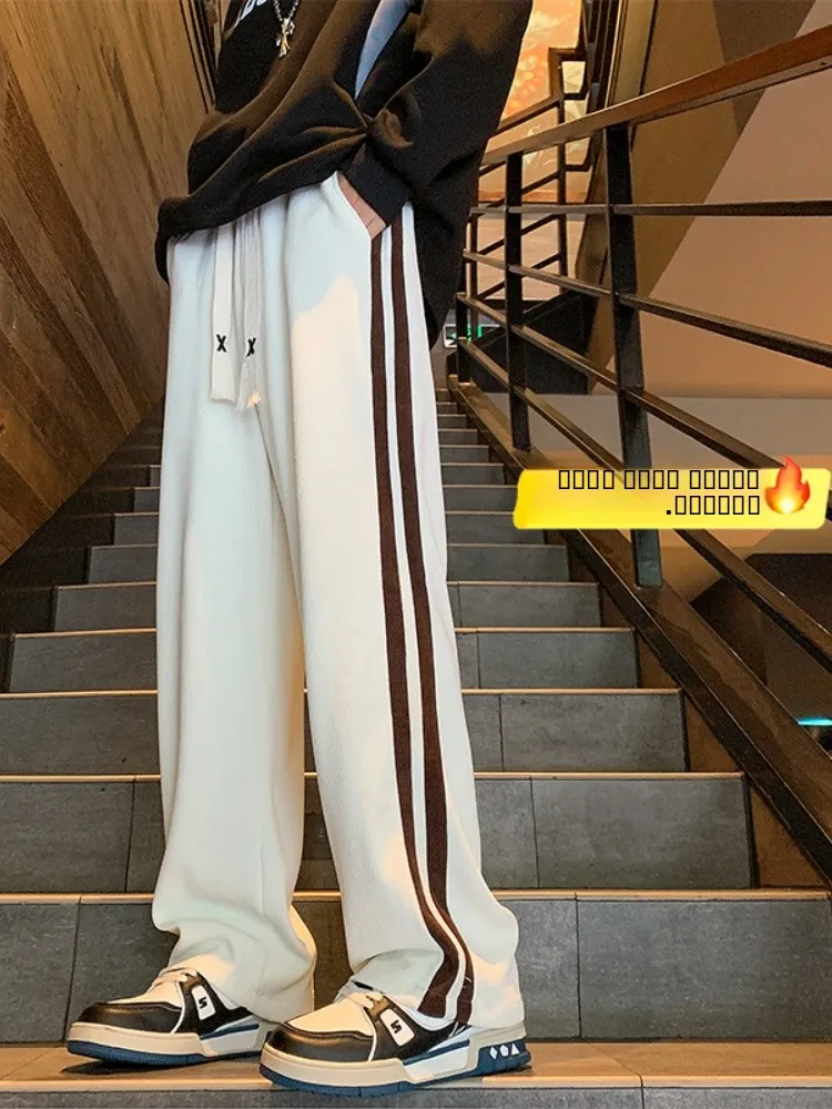 

Мужские зимние спортивные брюки из вельвета на флисовой подкладке, повседневные, прямого кроя, с пэчворком и полосками, в винтажном американском стиле