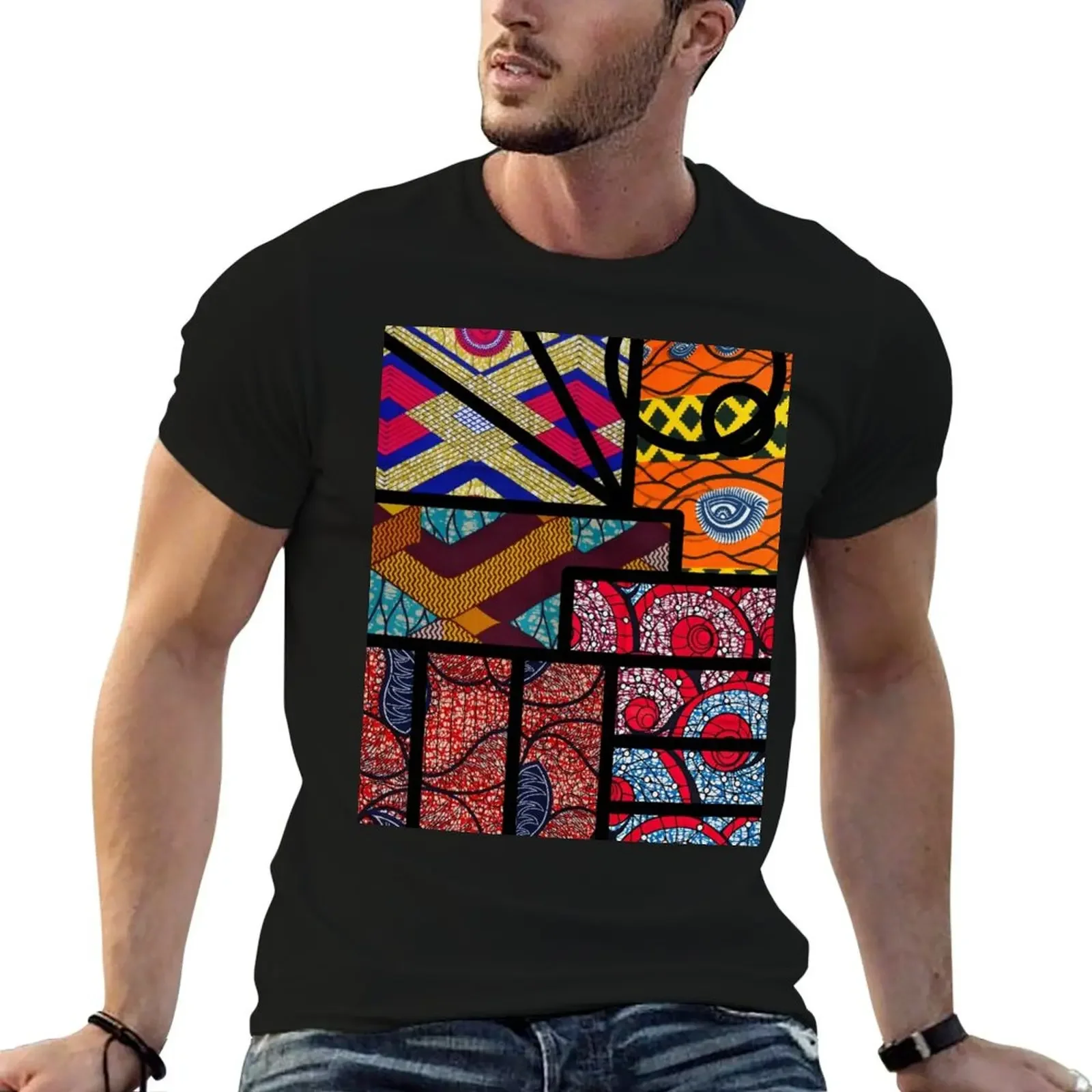 

African print T-Shirt Man t-shirt kawaii clothes summer tops blacks mens designer clothes