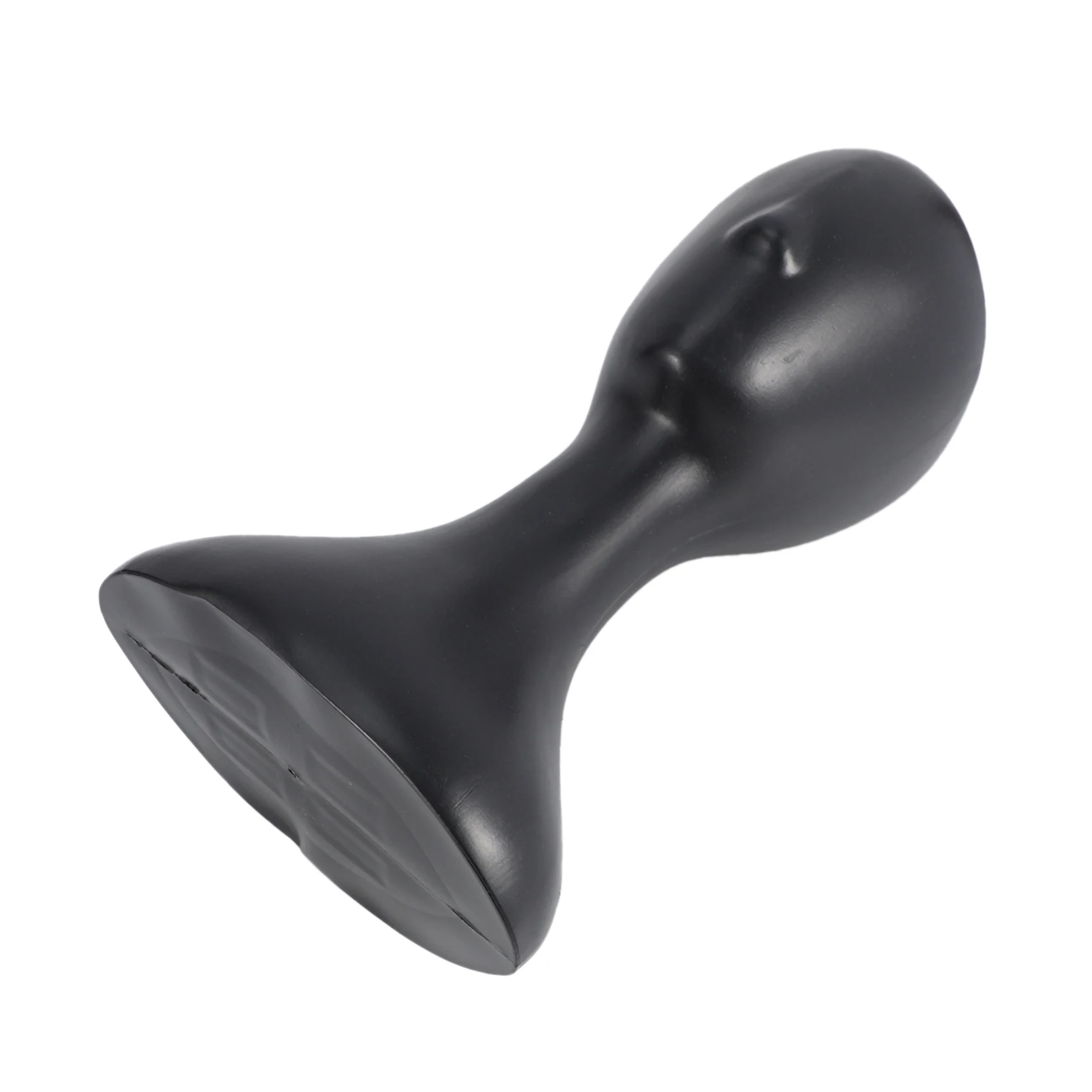 TEXU 2X Lady High Plastic Head Wig Head Female Model Head Black