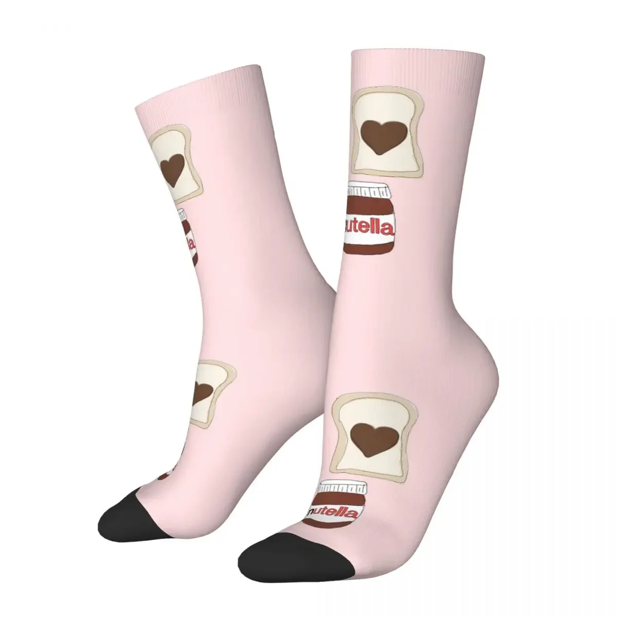 

Foods Nutella Cartoon Socks Men's Women's Funny Happy Socks Crazy Spring Summer Autumn Winter Stockings Gift