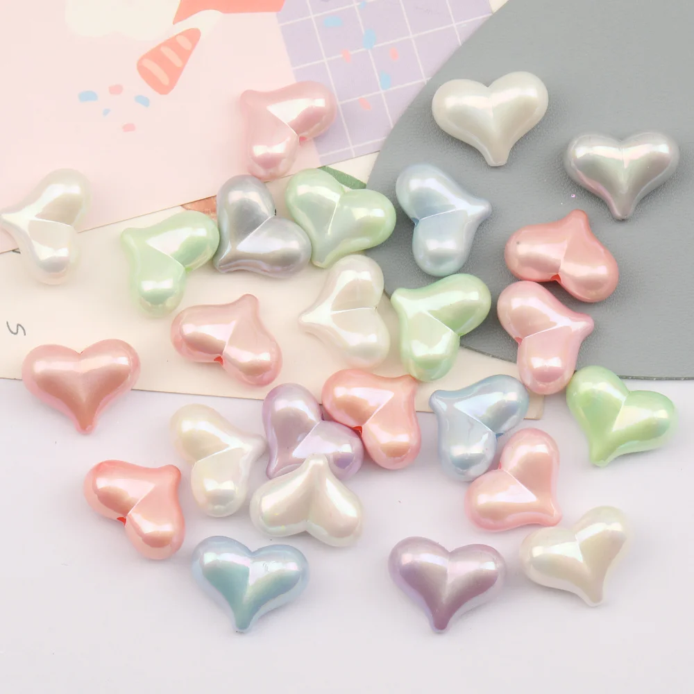 

Сердечный дизайн 16*21 мм 100 шт. DIY бусины/форма сердца/эффект искусственного жемчуга/ручная работа/акриловые бусины/фурнитура и компоненты для ювелирных изделий
