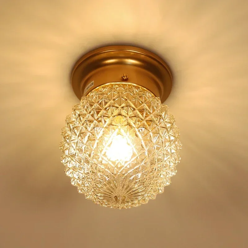 

Потолочный светильник для прохода из кованого железа, спальня, крыльцо, старинный патио, шар, балконная лампа