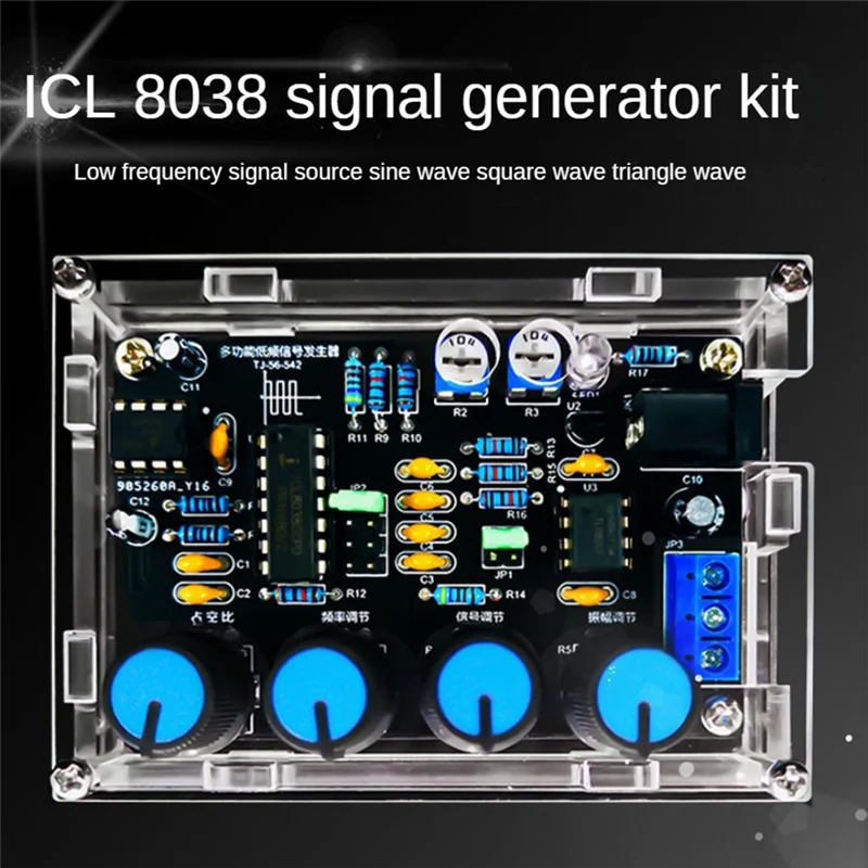 N36R-ICL8038 Function Signal Generator Module Sine Square Triangle Signal Generators DIY Welding Practice Kit
