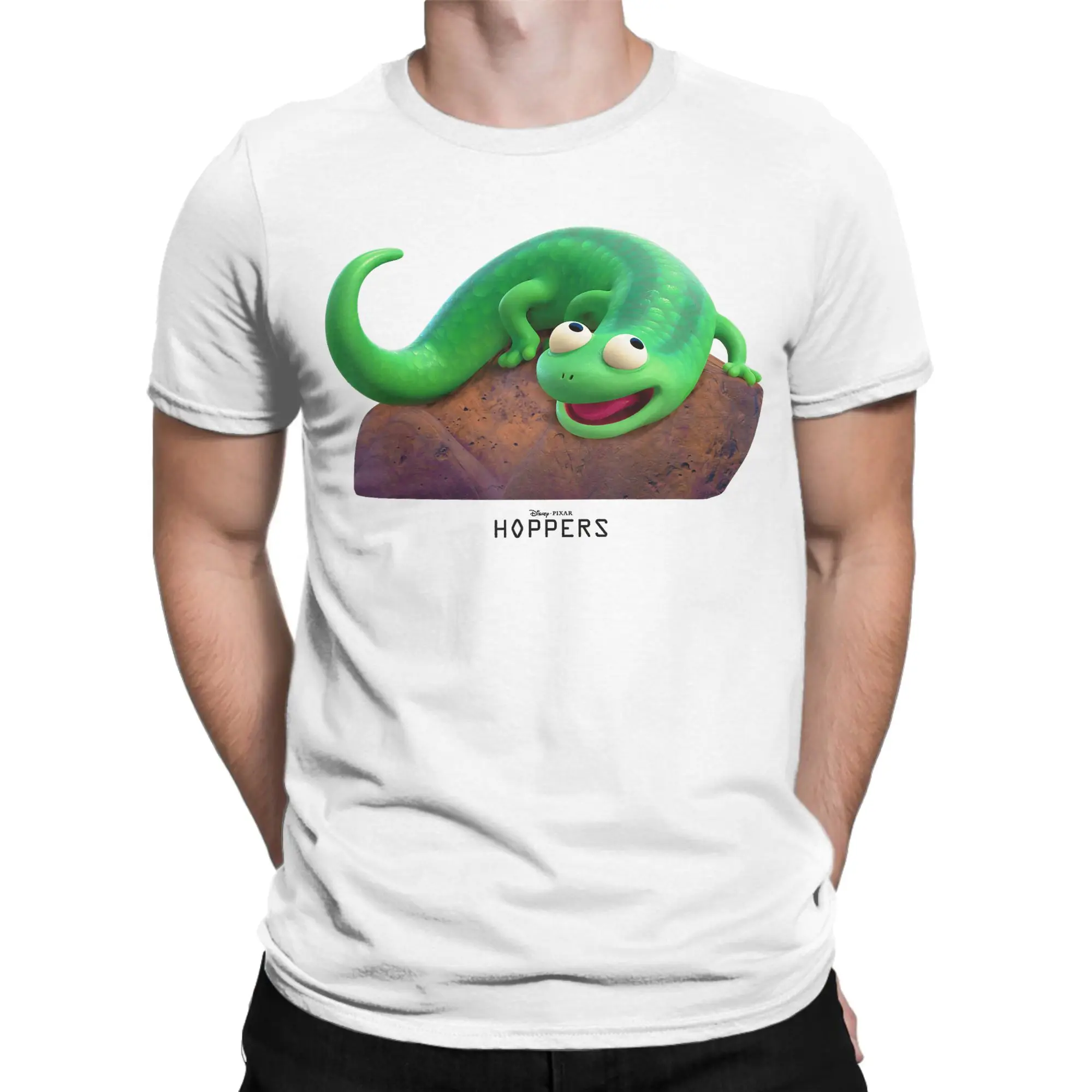 Hoppers Tom Lizard Happy On A Rock T-Shirt Summer  Harajuku T Shirts Men 100 Cotton O-Neck Plus Size Clothing  Y2K Retro Tshirt
