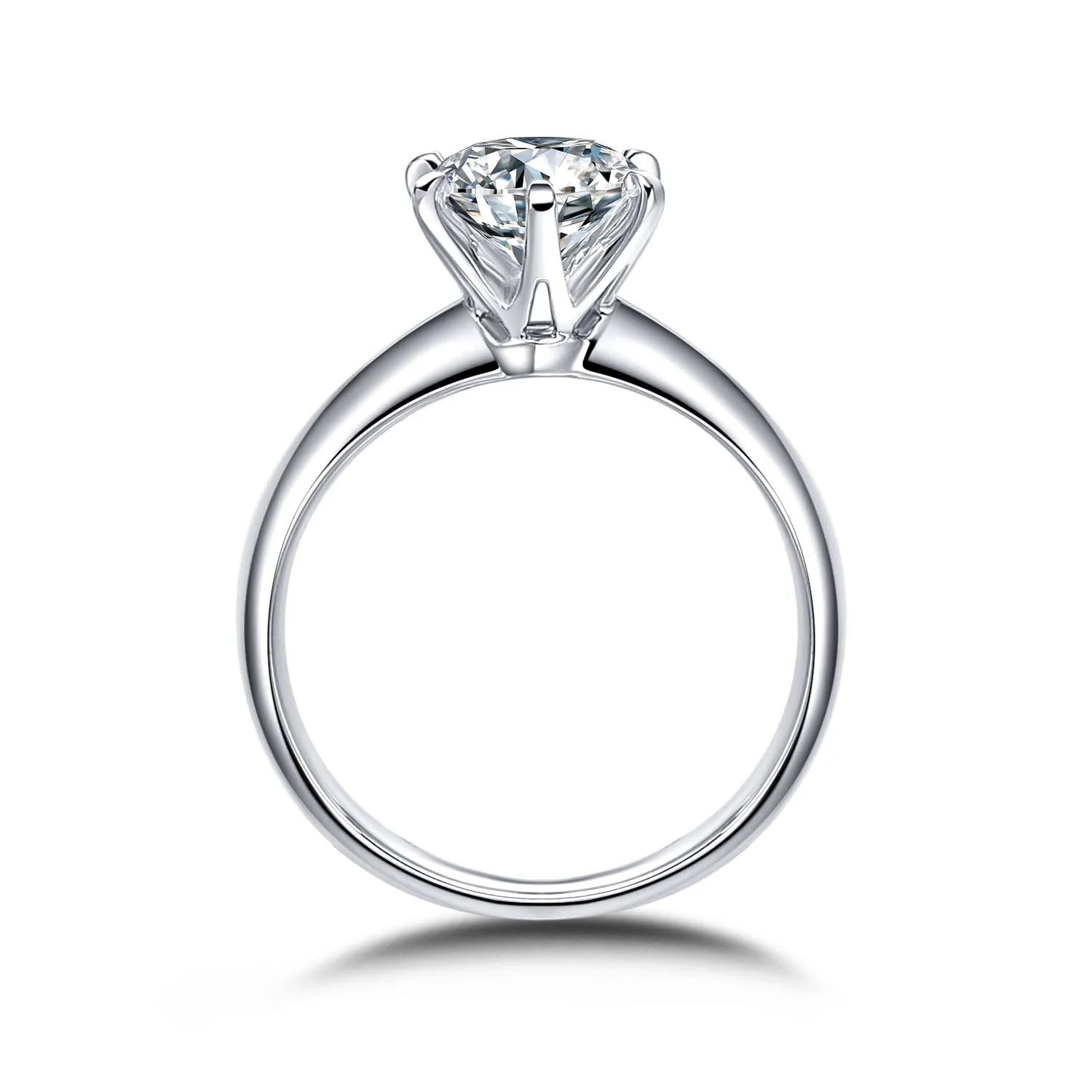 Joyería personalizada 1ct D Color VVS IGI Lab Diamond 6 puntas Anillo de plata 925 para banquetes, fiestas, ocasiones formales, aniversario