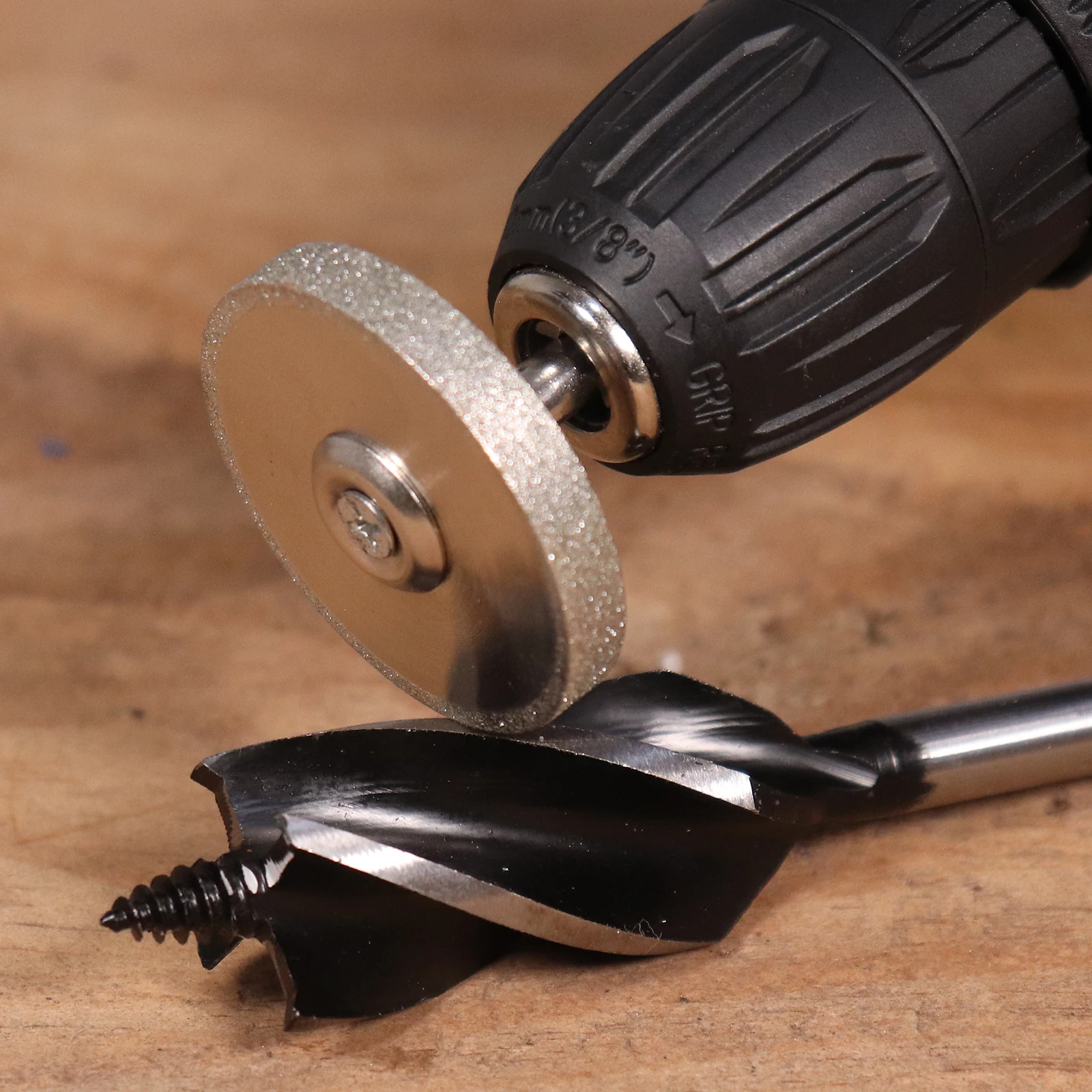 Mini disco per lucidatura con mola diamantata da 45 mm per smerigliatrice per trapano, smerigliatrice per metallo, tungsteno, filo di stungsteno, per molatura/mandrino di montaggio