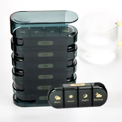 One week 21/28 medicine box sub-packing box go out portable medicine box 7 days large-capacity moisture-proof sealed storage box