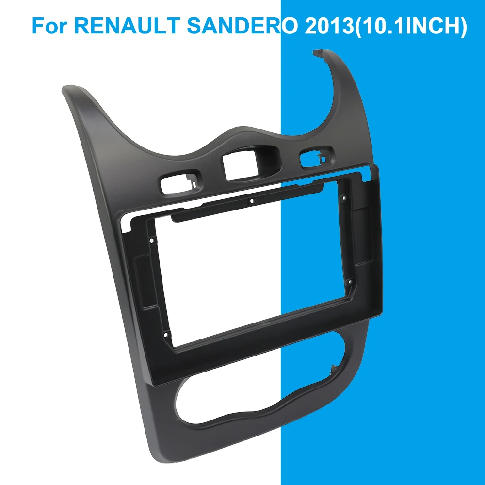 10.1 นิ้วรถสเตอริโอกรอบ 2 Din วิทยุ Dash กรอบติดตั้งสําหรับ RENAULT SANDERO 2013 สายอะแดปเตอร์ Canbus ถอดรหัส