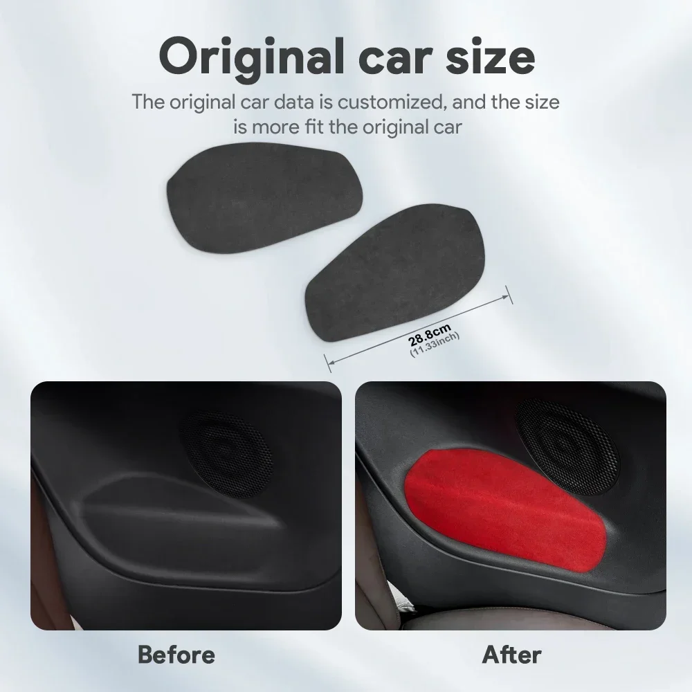 For Fiat 500 2008-2023 Abarth 595 2012 2013 2014 2015 2016 2017 2018-2021 2022 2023 Italian Premium Suede Rear Armrest Sticker