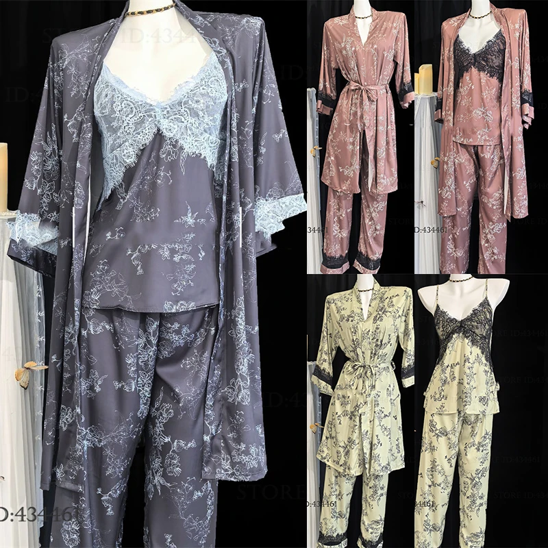 high-quality-silk-satin-female-3pcs-pajamas-set-sleepwear-elegant-print-flower-bathrobe-pijamas-suit-spring-autumn-homewear-pjs