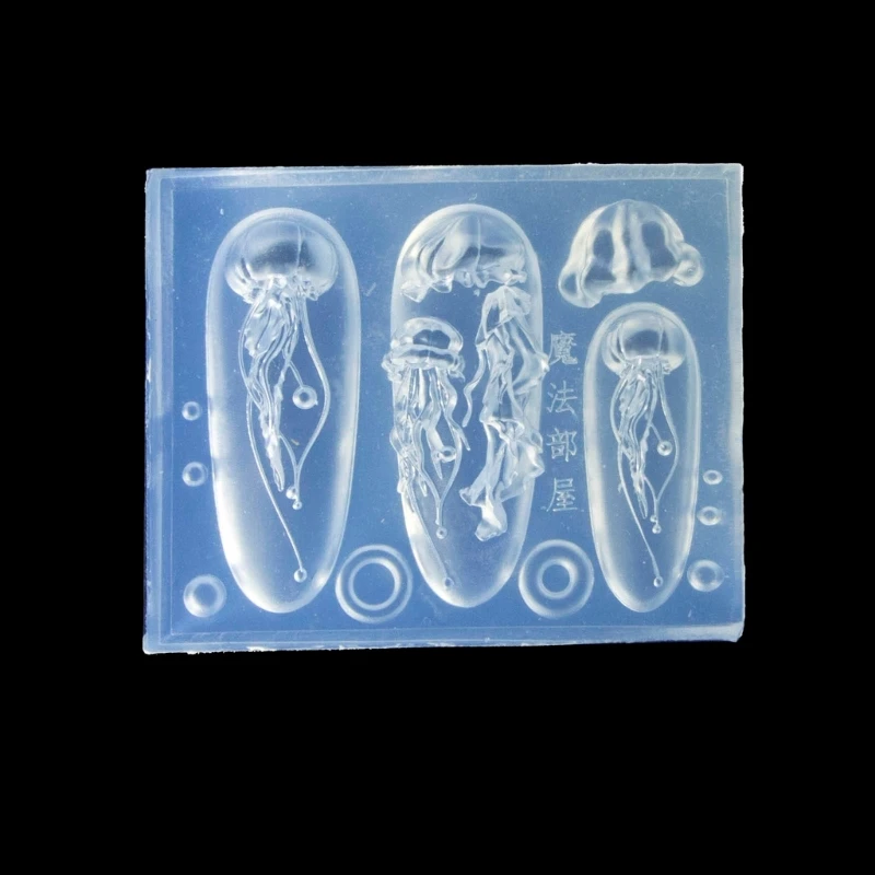 Silicone Jellyfish Nail Art Dropper Molds Epoxy Resin Moulds Silicone Casting Moulds Perfect Gift for Nail Enthusiasts