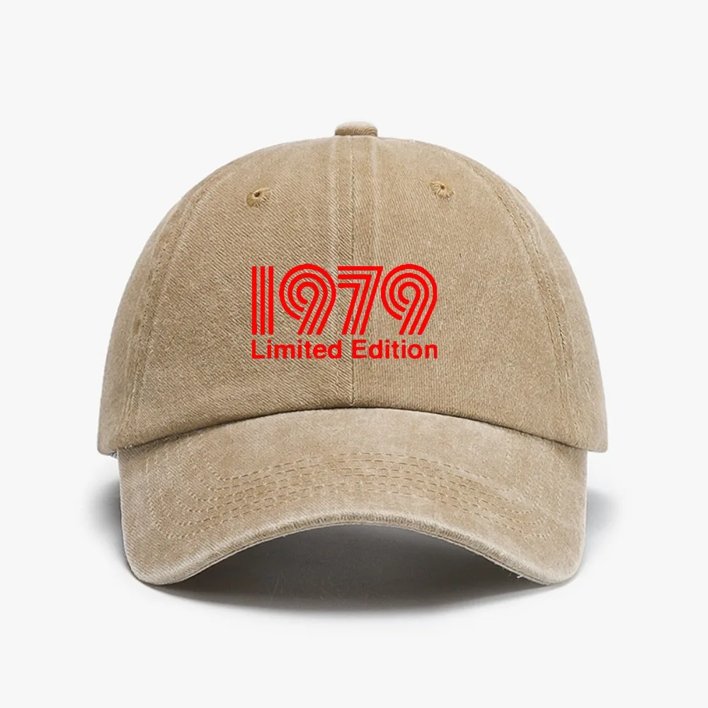

1979 Limited Edition red Text Cool Baseball cap fashion Casual hip hop hat Men women adjustable snapback Retro Denim Hats