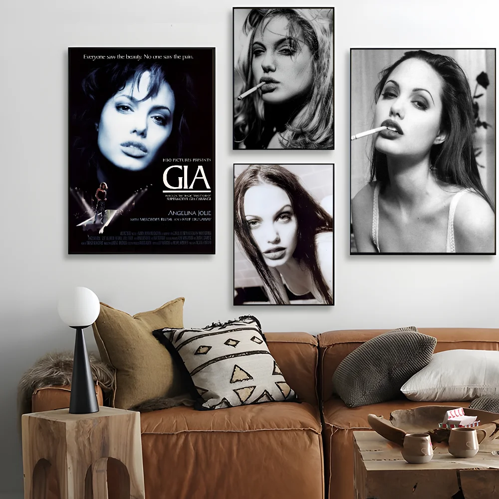 A-Angelina J-Jolie Classic Vintage Posters Vintage Room Home Bar Cafe Decor Nordic Home Decor