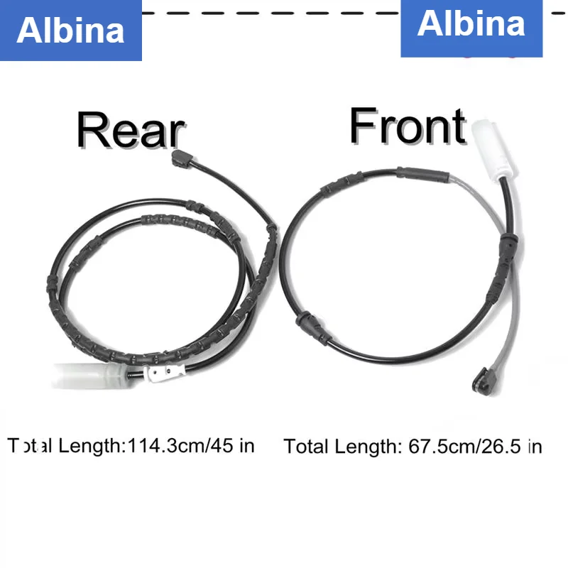 2 Pieces Front & Rear Brake Pad Wear Induction Wire 34356791958 Front 34356791962 Rear For BMW F10 F11 F12 F13 528I 535I 550I 64