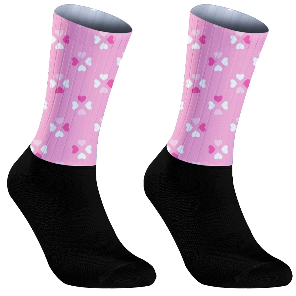 Chaussettes de cyclisme coordonnantes pour hommes et femmes, chaussettes de vélo professionnelles, sports d'Halloween