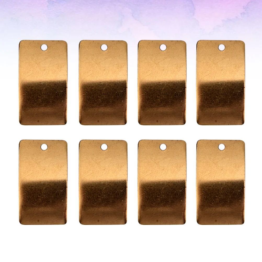 50 PCS DIY Jewelry Accessories Charm Pendant Charms Rectangle Copper Making Pendants