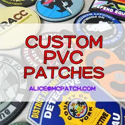 Custom PVC Patches com Hook and Loop Backing, 3D personalizado, emblemas de borracha sólida, emblemas de silicone táticos, atacado, 50pcs