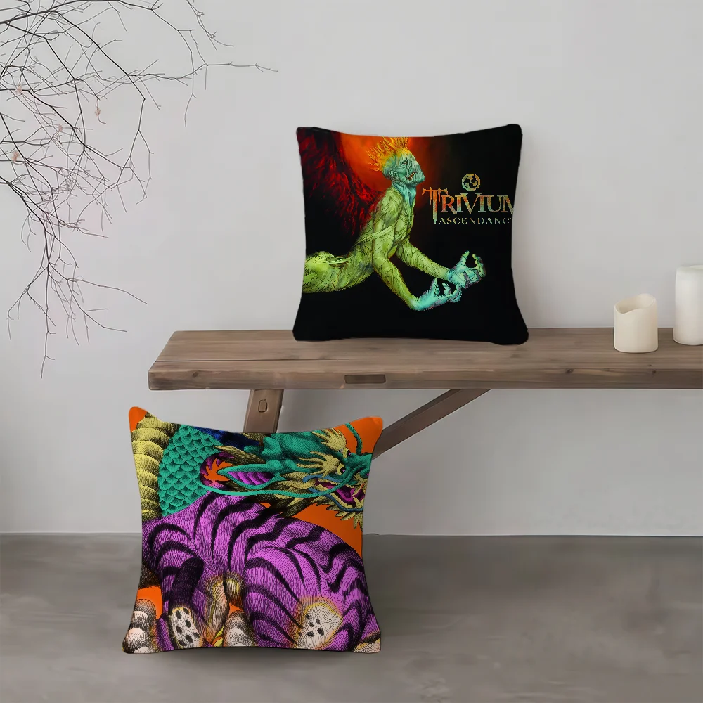 cushion cover Fashionable Style pillowcase T-Trivium Band Comfortable sofa Bedroom Heavy Personalized Metal Decoration
