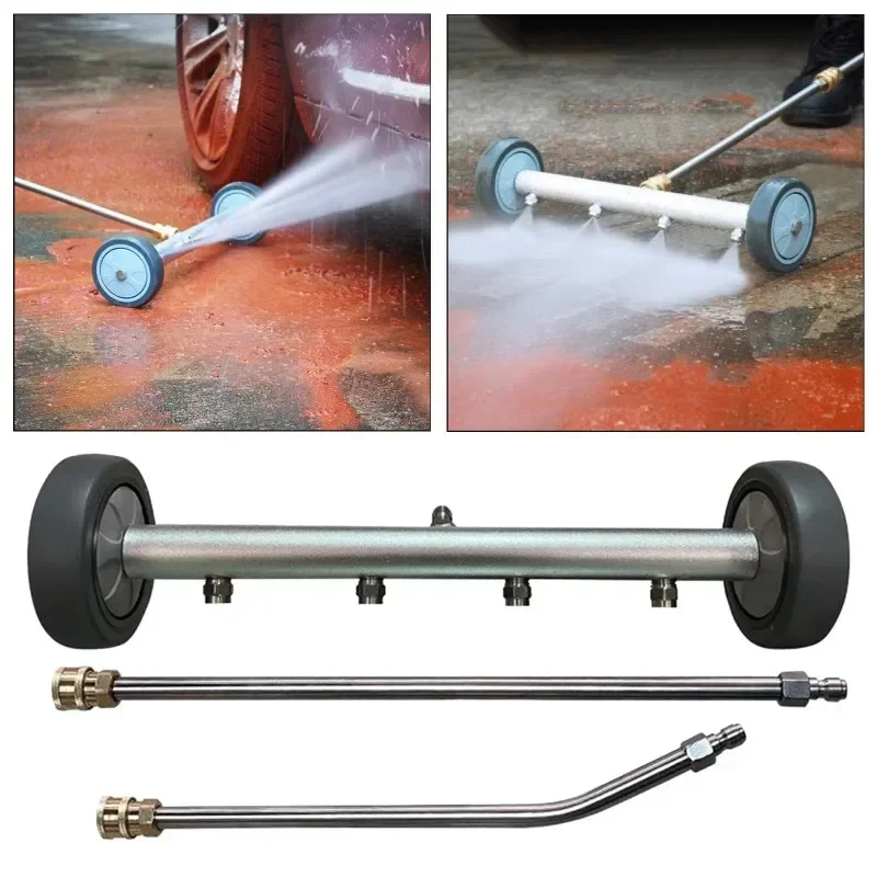 

Undercarriage Pressure Cleaner Water Broom Removable Mobile Floor Washer High Pressure Car Bottom Roller Cleaning Machine