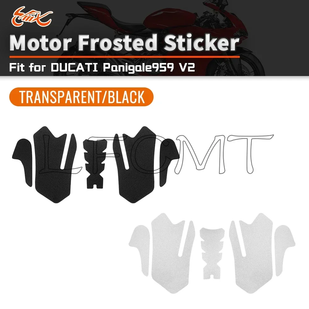 

Fit for DUCATI PANIGALE V2 899 959 2016-2019 Motorcycle Anti Slip Tankpad Gas Knee Grip Traction Side Tank Pad Protector Sticker