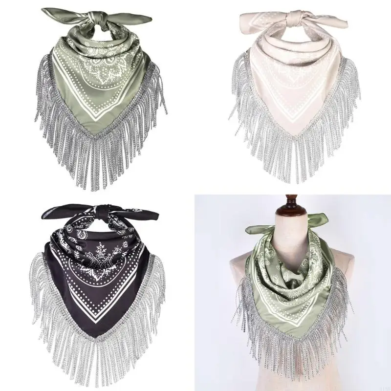 31BF Cowgirl Bandanas Kerestones Fringe Scarf Bachelorette Bandanas Bandanas