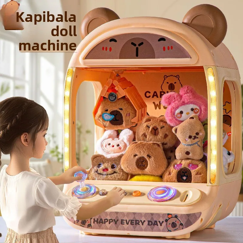 DIY Doll Machine Kids Coin Operated Play Game Mini Claw Catch Toy Crane Machines Music Doll Children Xmas Gifts Toys