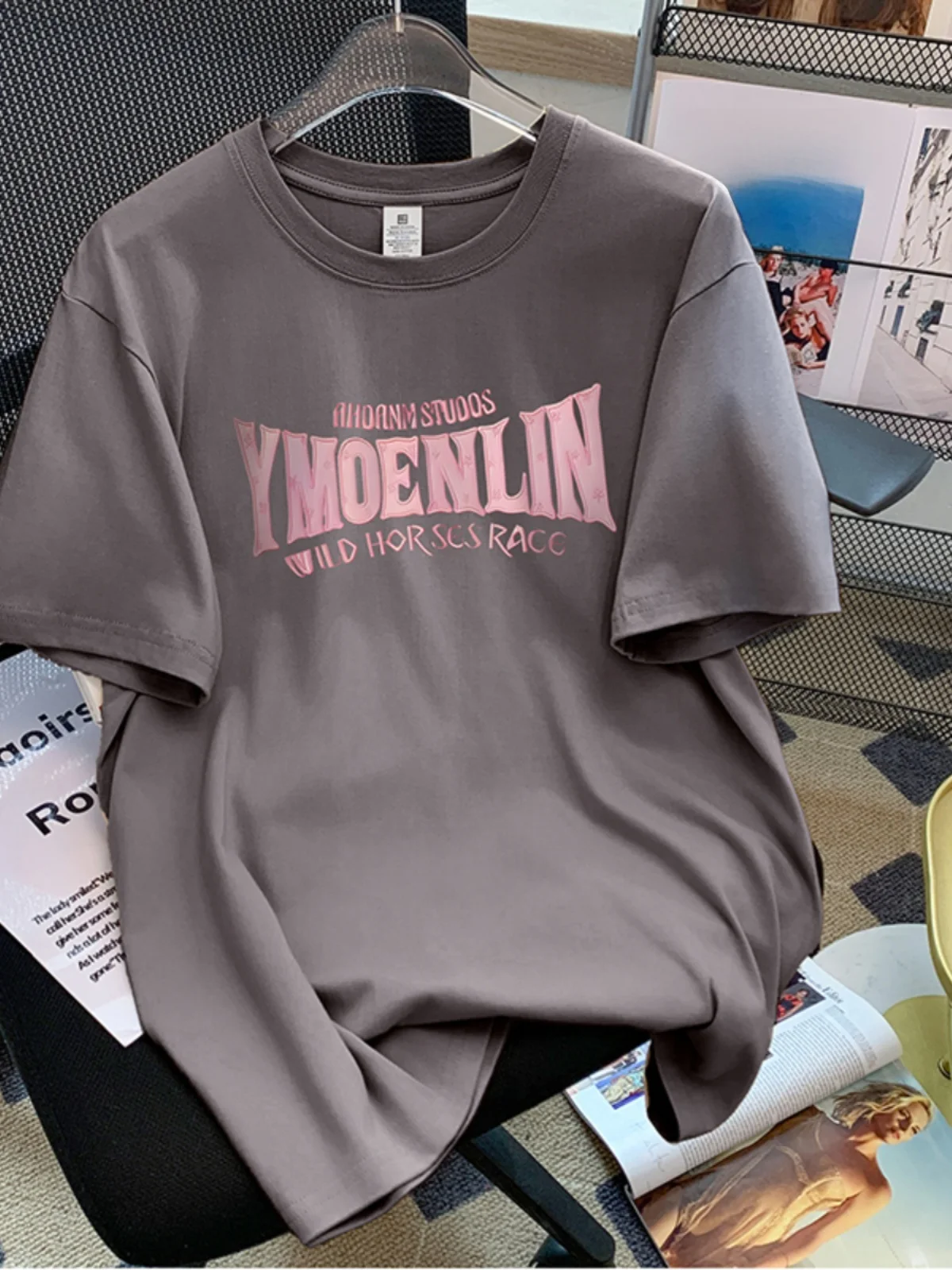 

Роскошная брендовая корейская футболка Sle ort Sve, женская круглая футболка с принтом Ne Thiened, летняя повседневная модная внутренняя одежда