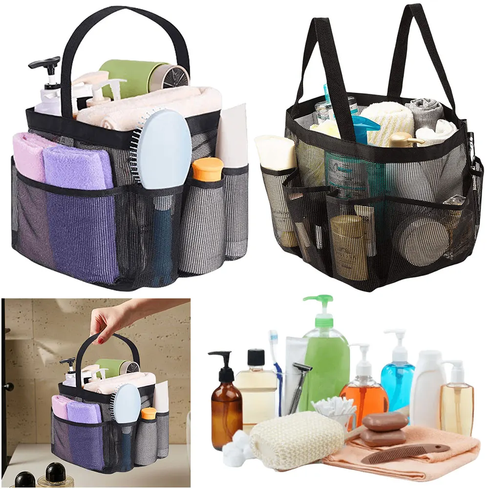 

Mesh Shower Caddy Portable Shower Bag Quick Dry Shower Basket Large Capacity Shower Tote Bag with Handle for College Dorm Travel