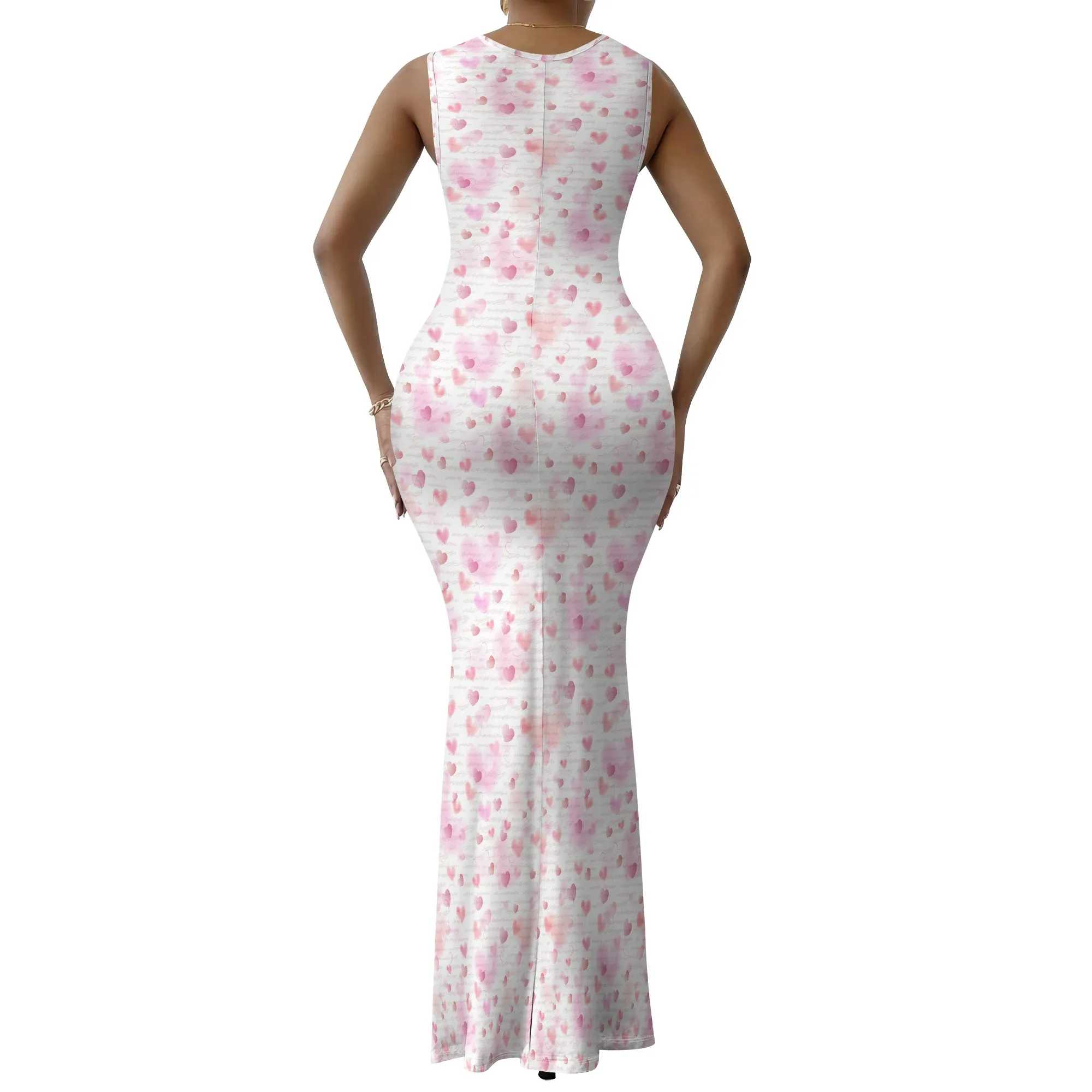 Women's Mermaid Dress Fitted Cowl Neck Fishtail Dress XS-2XL Love Motif for Product Launch Corporate Event