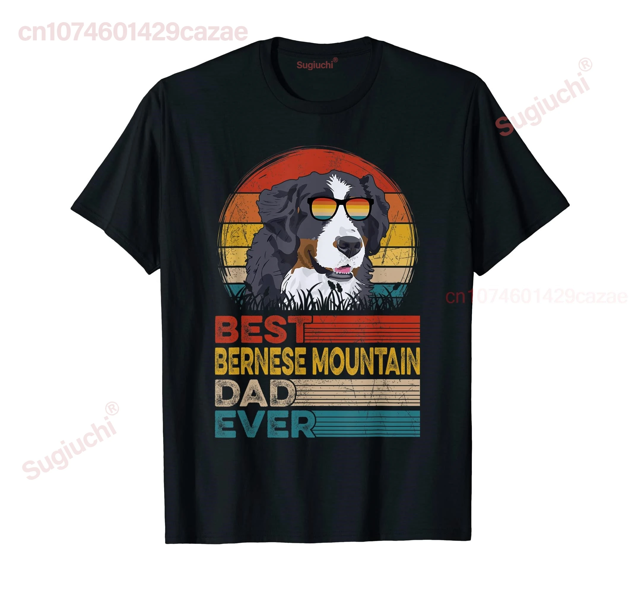 

100% Cotton Dog Vintage Best Bernese Mountain Dad Ever Fathers Day Dad T-Shirt MEN WOMEN UNISEX T Shirts Size S-6XL