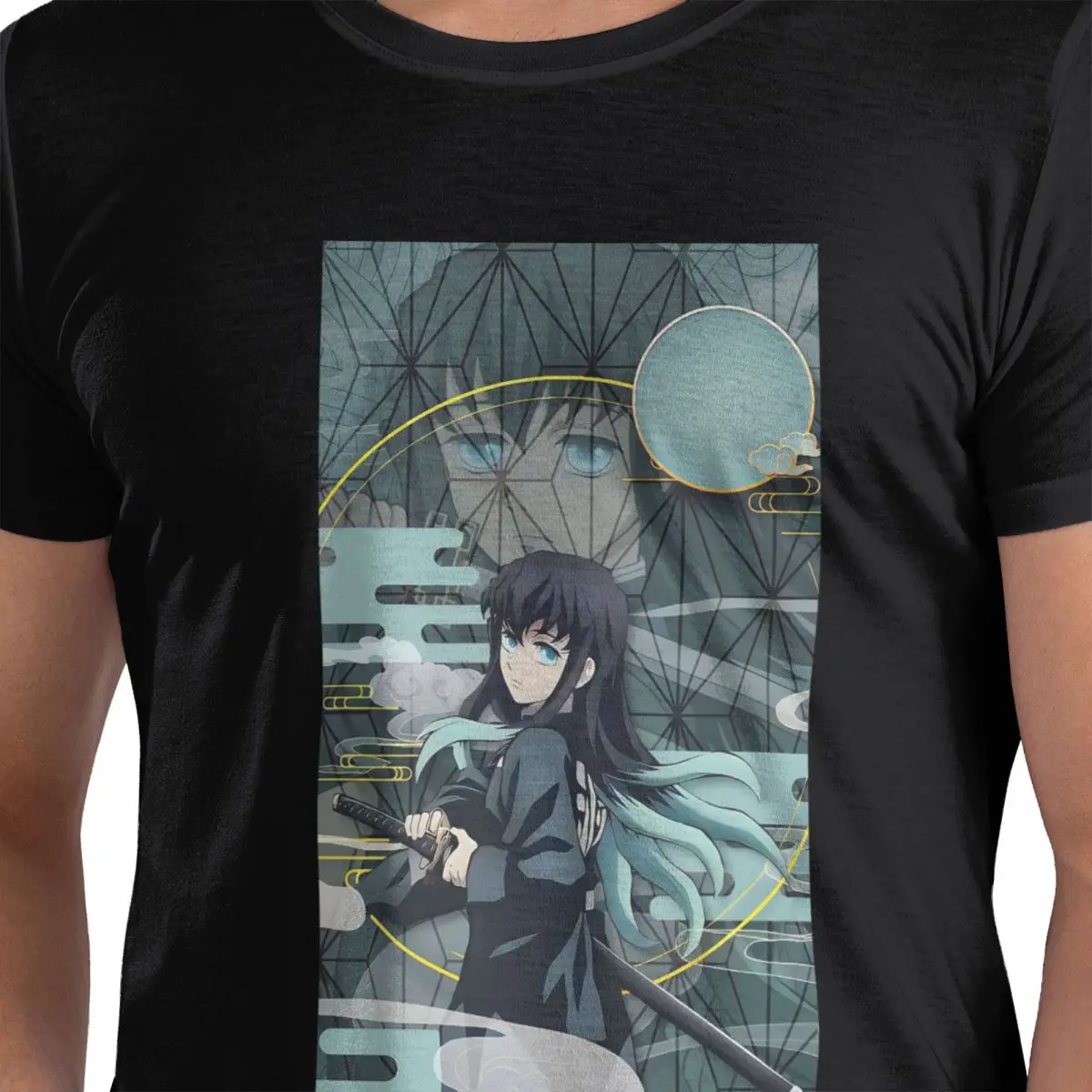 

Muichiro Tokito Kimetsu No Yaiba футболка из 100% хлопка мужские забавные футболки мужские с круглым вырезом с коротким рукавом S-6XL