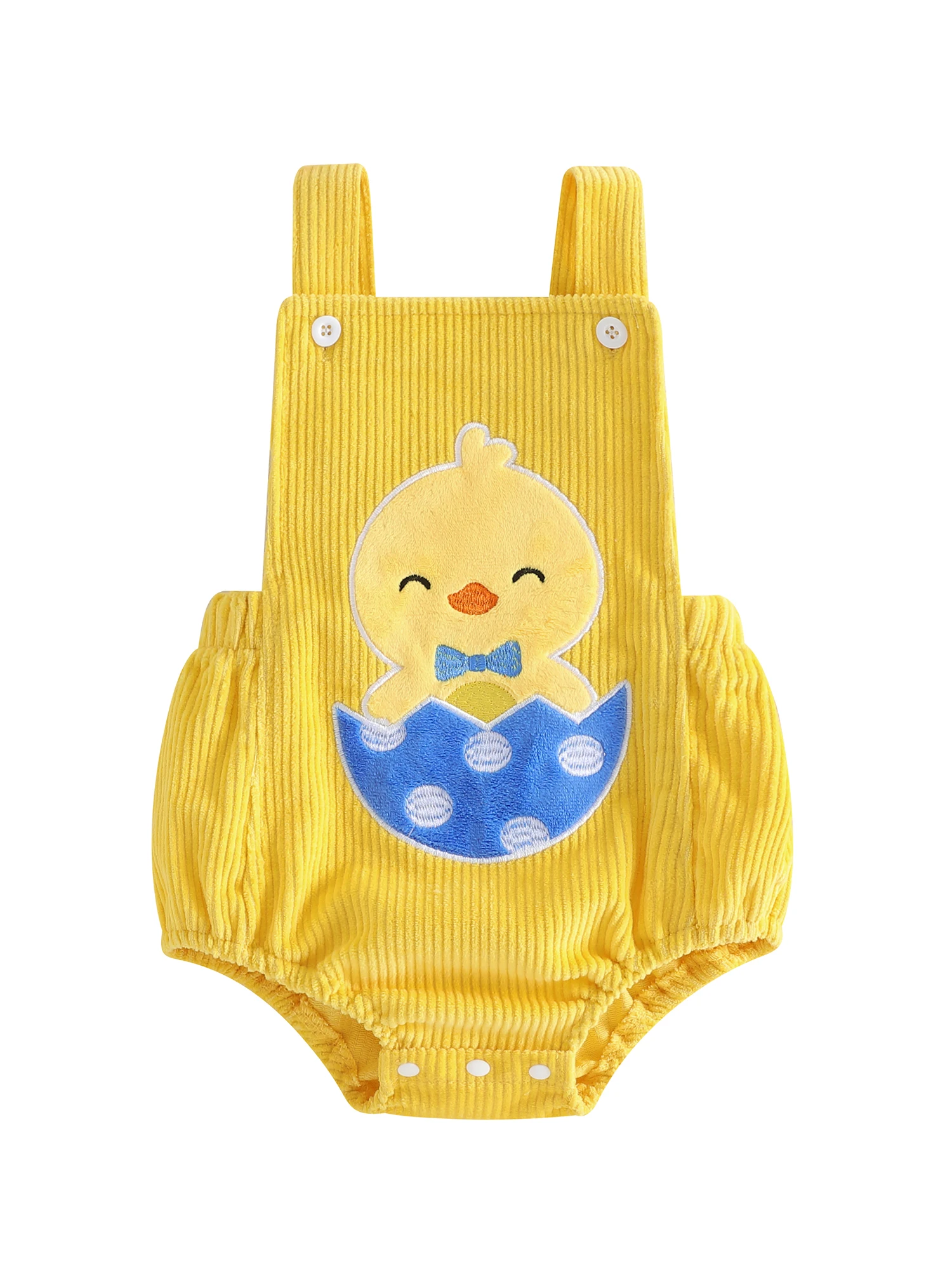 

Комбинезон для маленьких девочек с цветочным принтом и рюшами на рукавах, летний комбинезон с квадратным вырезом, милое платье с вышивкой в виде цыпленка