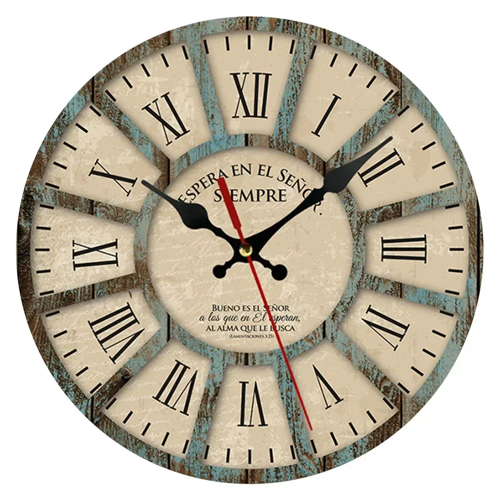 Features Coffee Shop Vintage Wall Clock Silent Clocks Clocks Living Room Silent Decor Round Wall Clock Wall Mount