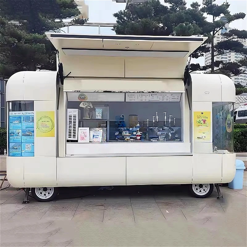 

Premium Stainless Steel Gourmet Food Truck With Automatic Fire Suppression System Food Trailer