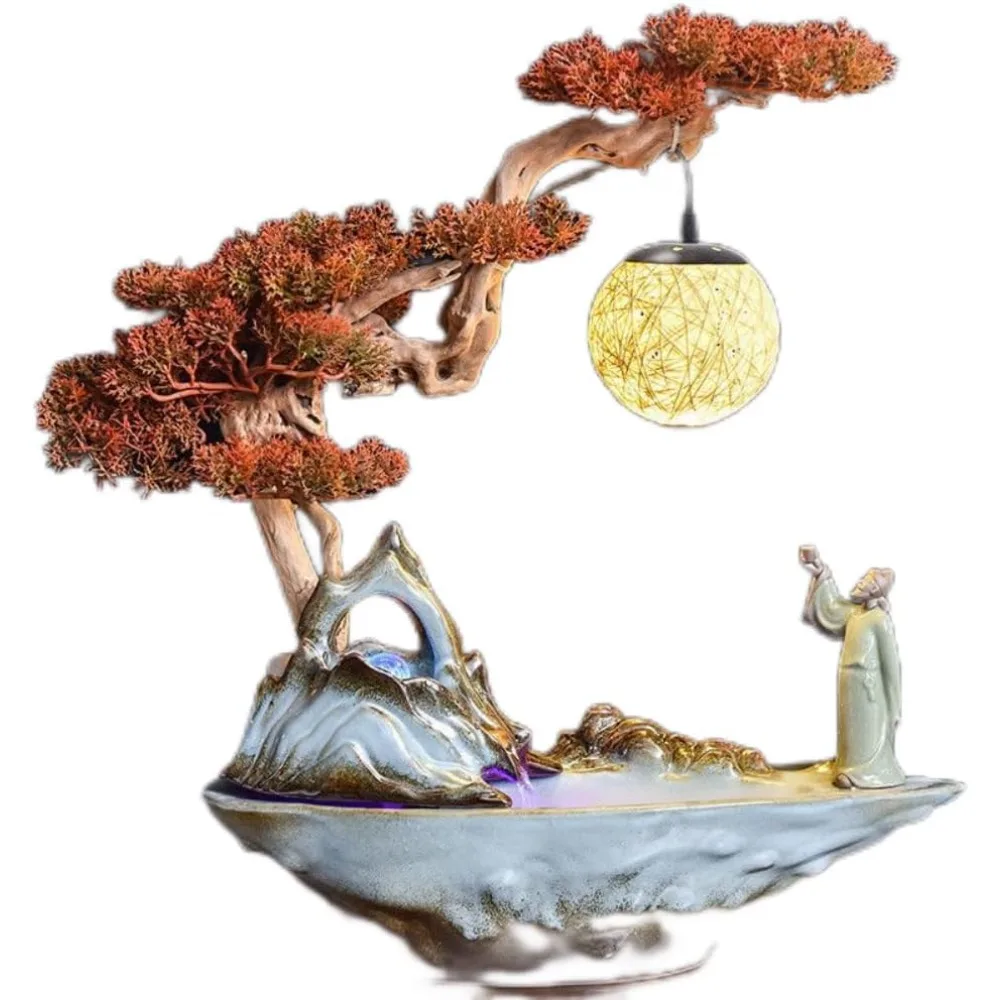 

Rockery, flowing water, fountain, feng shui wheel, small ornaments, Pendent, indoor desktop landscape decoration, opening