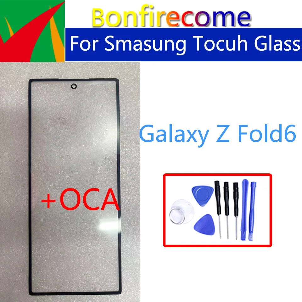 For Samsung Galaxy Z Fold6 Fold 6 F956 LCD Touch Screen Panel Front Outer Glass Lens With OCA Glue Replacement