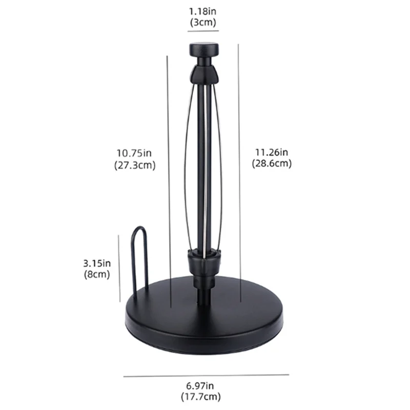 A44F-حامل المناشف الورقية كونترتوب مع التخميد مناسبة للمطبخ والحمام حامل المناشف الورقية العمودي مع قاعدة