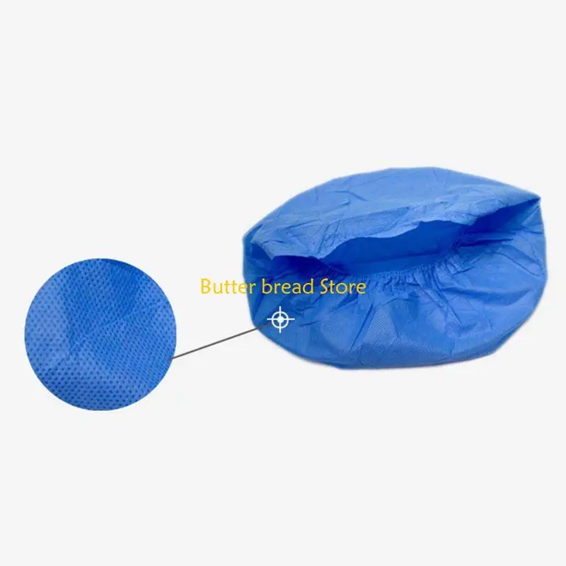 W89C 10pcs Disposable Elastic Non-Woven Bouffant Chef Catering Dust Hat
