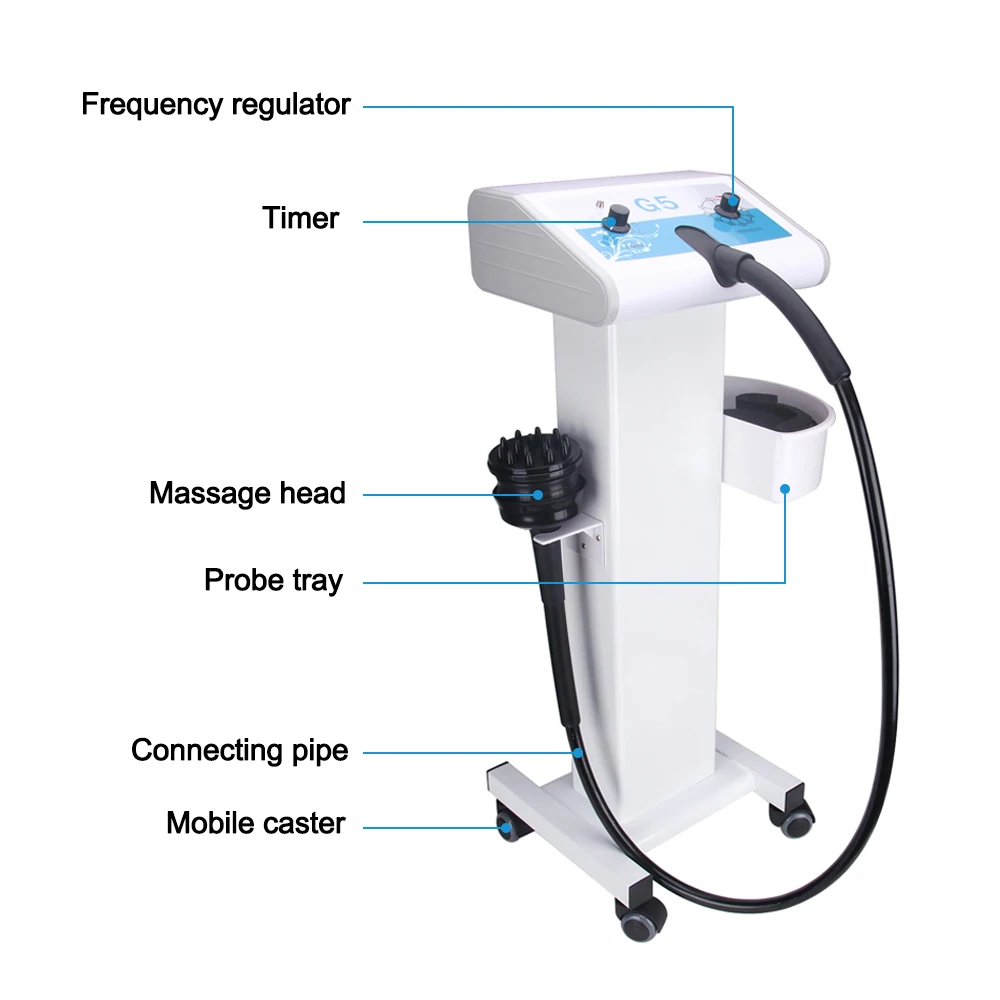 Vibrating G5 Massage Machine High Frequency Vibrator Body Shaping  Anti Cellulite Massage Device Fat Burning with Trolley Stand