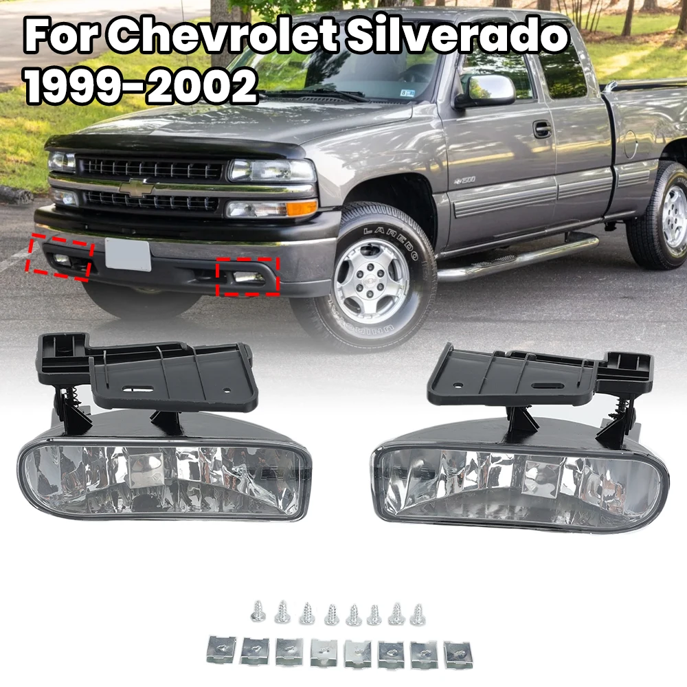 1 Pair Car Fog Light Driving Lamp For Chevrolet Silverado 99-02 Suburban 00-06 Tahoe 00-06 Clear Lens Fog Lamp Car Accessories