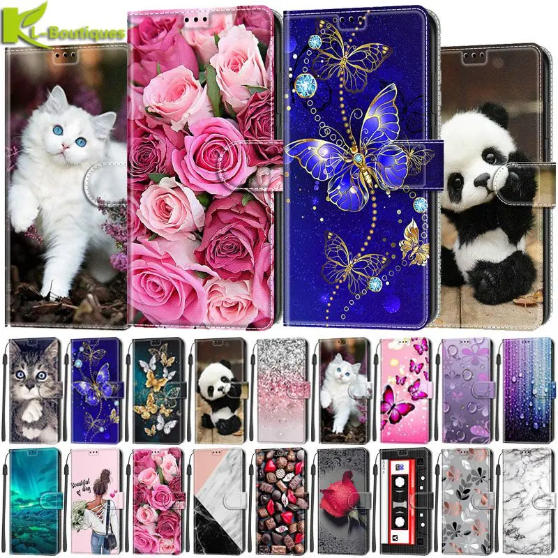 13 14 Pro Max etui na iPhone 11 12 13 14 Pro Max 14 Plus XR 7 8 SE 2022 2020 okładka śliczne drukowane skórzane etui z klapką Capa