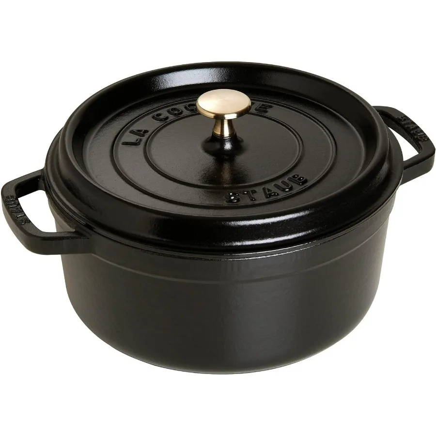 

Cast Iron Roaster/Cocotte, Round, 6.7 L, Black, 28 cm