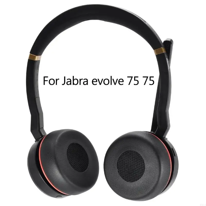 R91A Evolve 75 75+ 헤드폰 소음 취소 이어 쿠션 단백질 가죽 이어 패드 슬리브 이어 컵