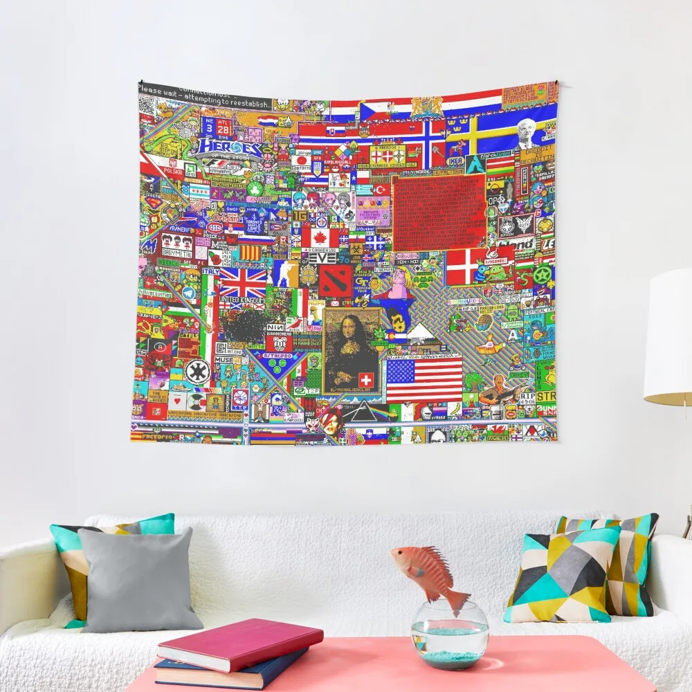 

Reddit r/place Final Image - 13k Resolution Tapestry Room Decor Aesthetic Decoration For Home Tapestry