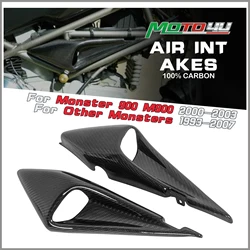 For Ducati Monster 900 M900 2000 2001 2002 2003 100% Carbon Fiber Air Intakes Tube Duct Cover Motorcycle Fairing Twill Weave