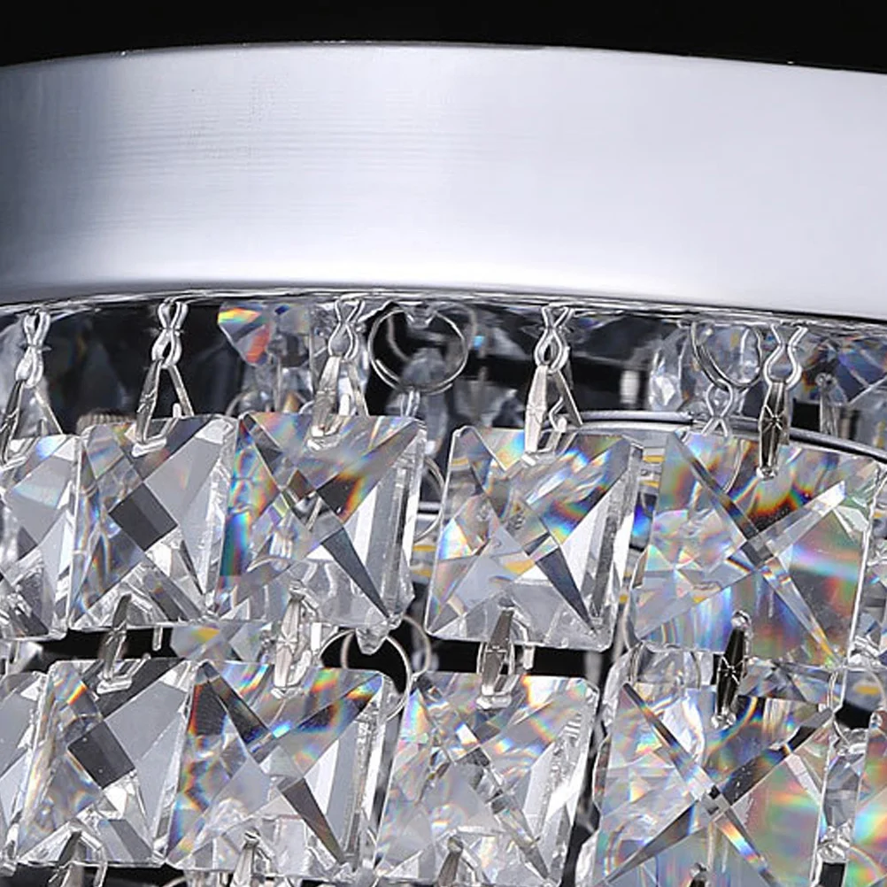 

Crystal LED Ceiling Lamp Modern Simplicity White Golden Light Panel 15W 20Cm Bedroom Living Room Pendant