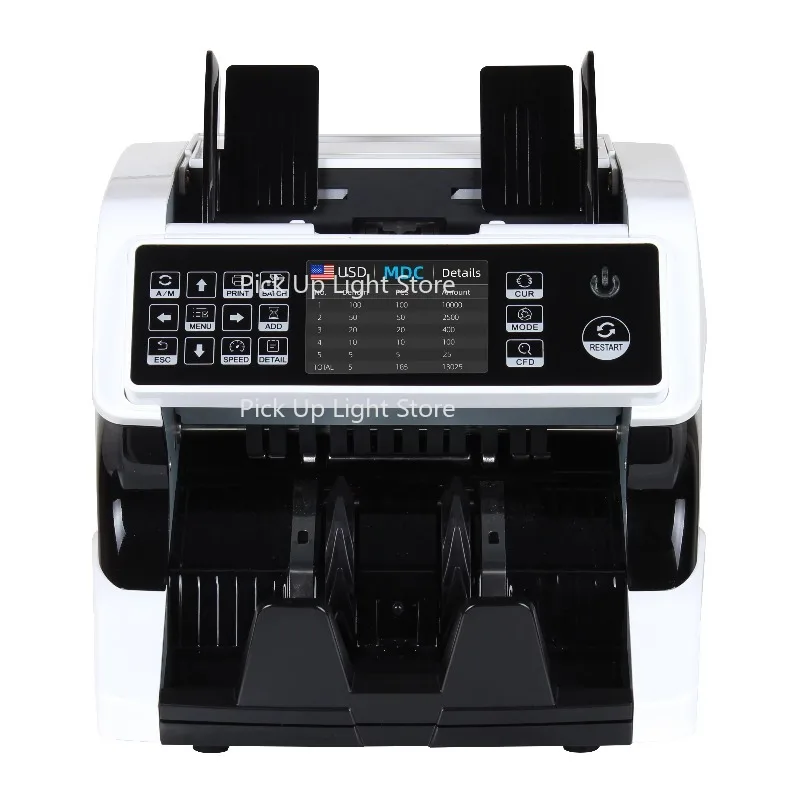 Compteur de factures blanc, affichage TFT, Machine de comptage d'argent, technologie Double CIS, certifié ROHS pour utilisation bancaire, CAD sélectionné
