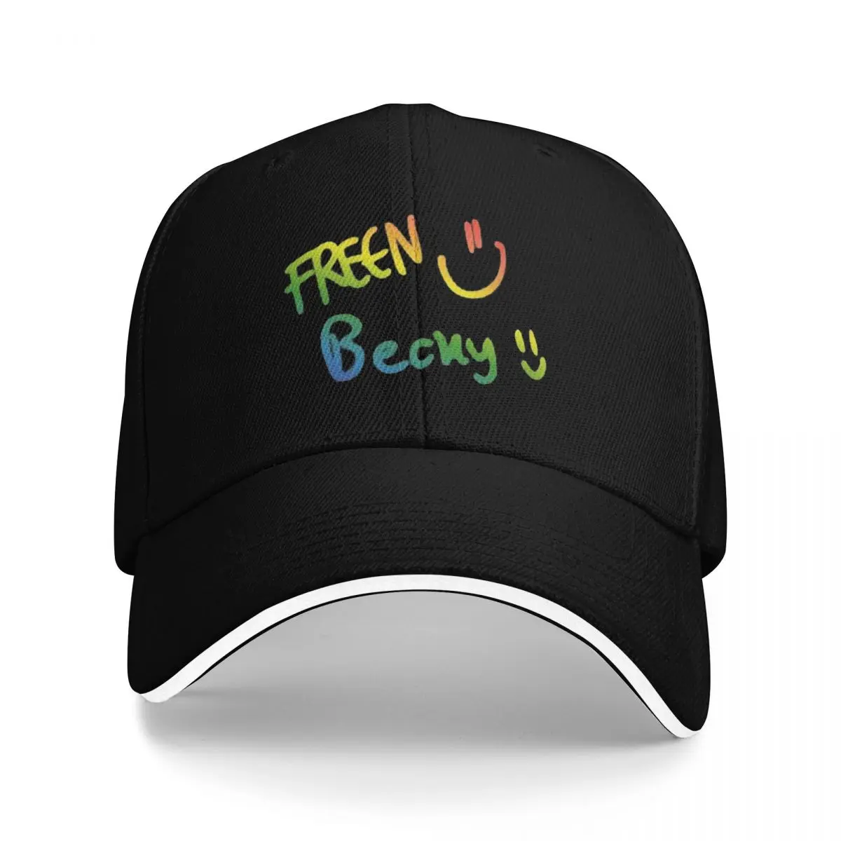 Fashion Freenbecky Rainbow Signature Y2k Party Baseball Caps Women Men Personalized Mesh Beach Sunscreen Hat Hip Hop Trucker Cap