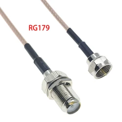 cable F MALE TO F female connector coaxial 75 ohm Cable RF Coax RG179